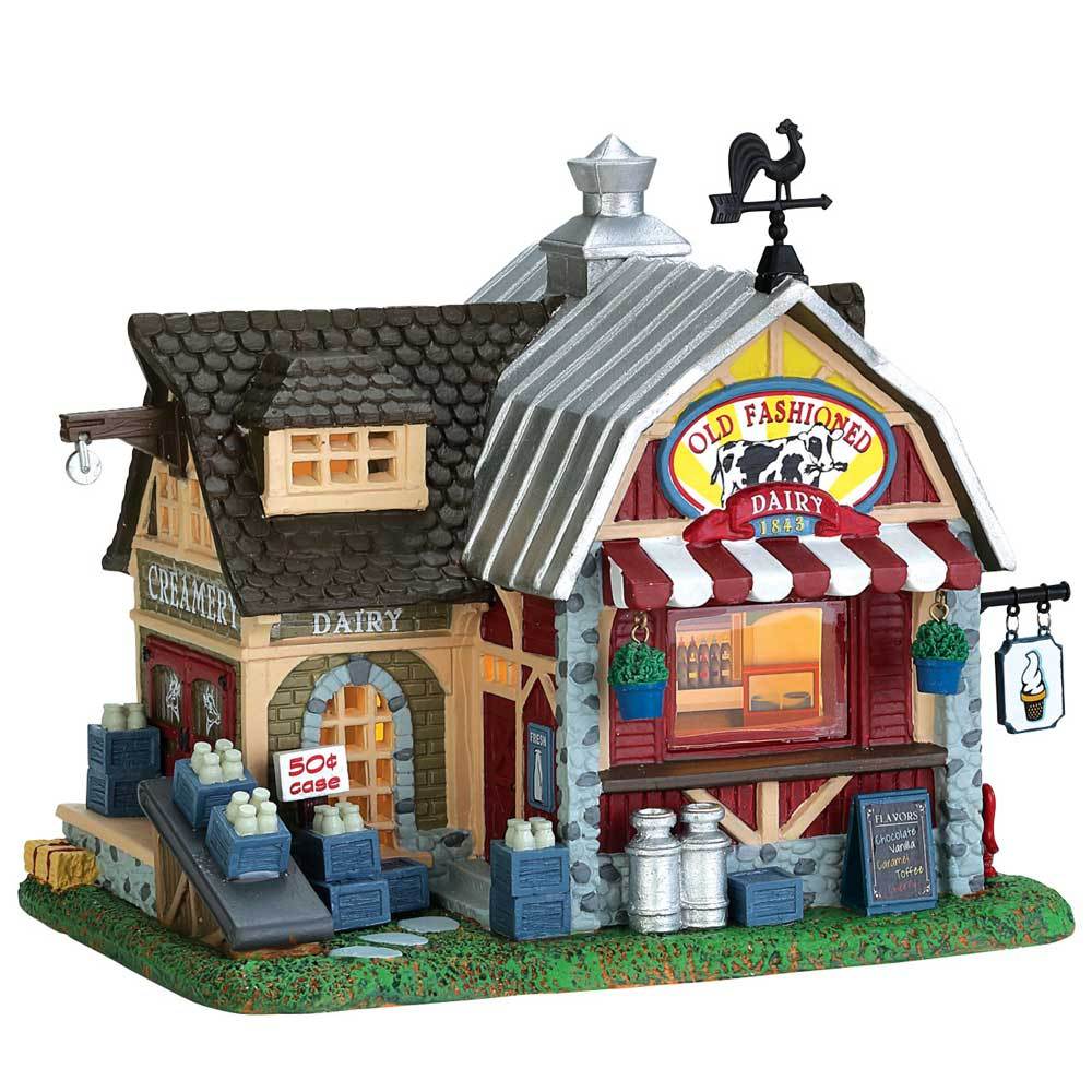Christmas - Lemax Harvest Crossing Lighted Building: Old Fashioned Dairy #75216
