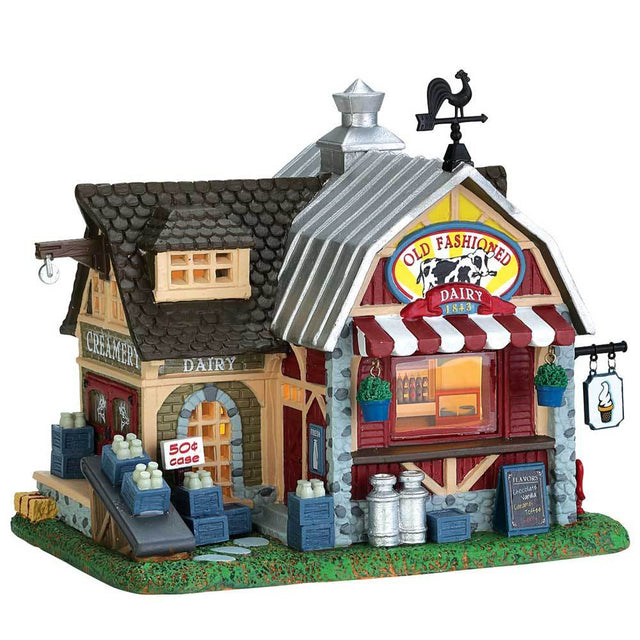 Christmas - Lemax Harvest Crossing Lighted Building: Old Fashioned Dairy #75216