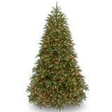 Artificial tree pre-lit with clear lights.