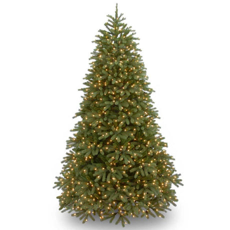 Artificial tree pre-lit with clear lights.