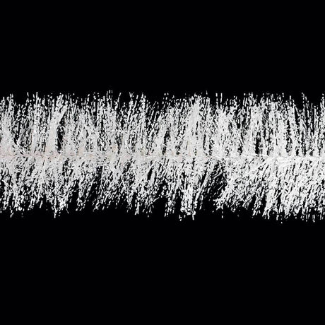 Christmas - White Snowy Tinsel Christmas Garland