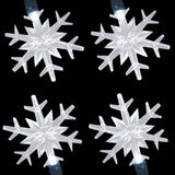 Set of 25 Pure White LED Snowflake M5 Christmas Lights