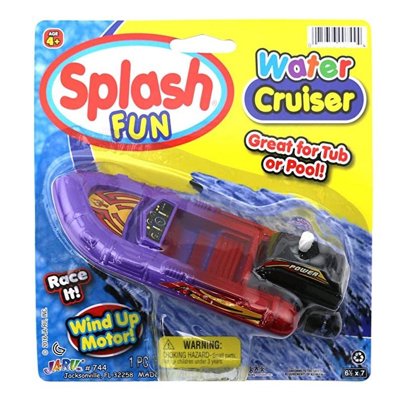Wind up pool toys shaped like speed boats.