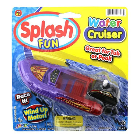 Wind up pool toys shaped like speed boats.