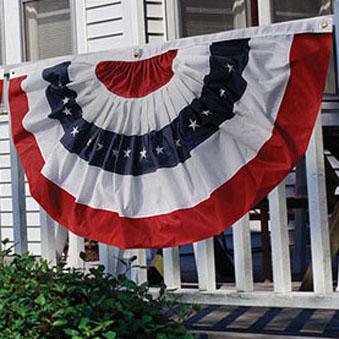 Patriotic bunting.