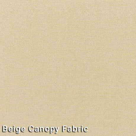 9' Market Bronze Frame Beige Canopy Umbrella