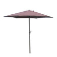 Outdoor Living - 7.5' Market Bronze Frame Brown Canopy Umbrella