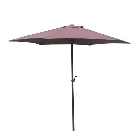 Outdoor Living - 7.5' Market Bronze Frame Brown Canopy Umbrella