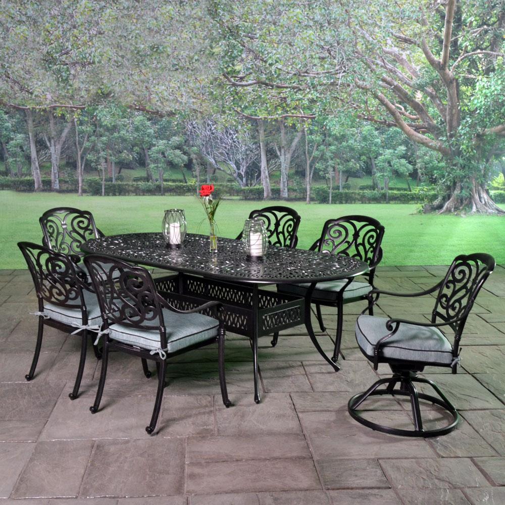 Outdoor Living - Shoreline Cast Aluminum Cushioned Patio Dining Sets