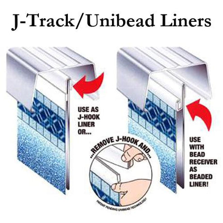 Pools - 54" Morningstar J-Track/UniBead Above Ground Pool Liner
