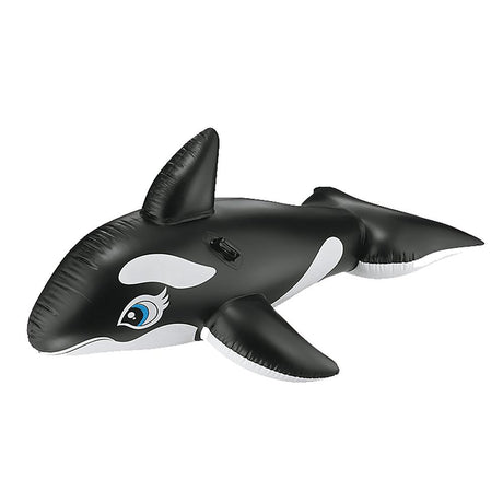 Pool inflatable shaped like a whale.
