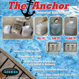 The Anchor universal step weight. Fill it, cap it, place it! Commercial grade construction. Has a built-in handle that allows for easy install and removal. It's made of chemical resistant materials. Features an extra wide spout for easy fill. Requires 50 lbs. of sand.
